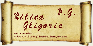 Milica Gligorić vizit kartica